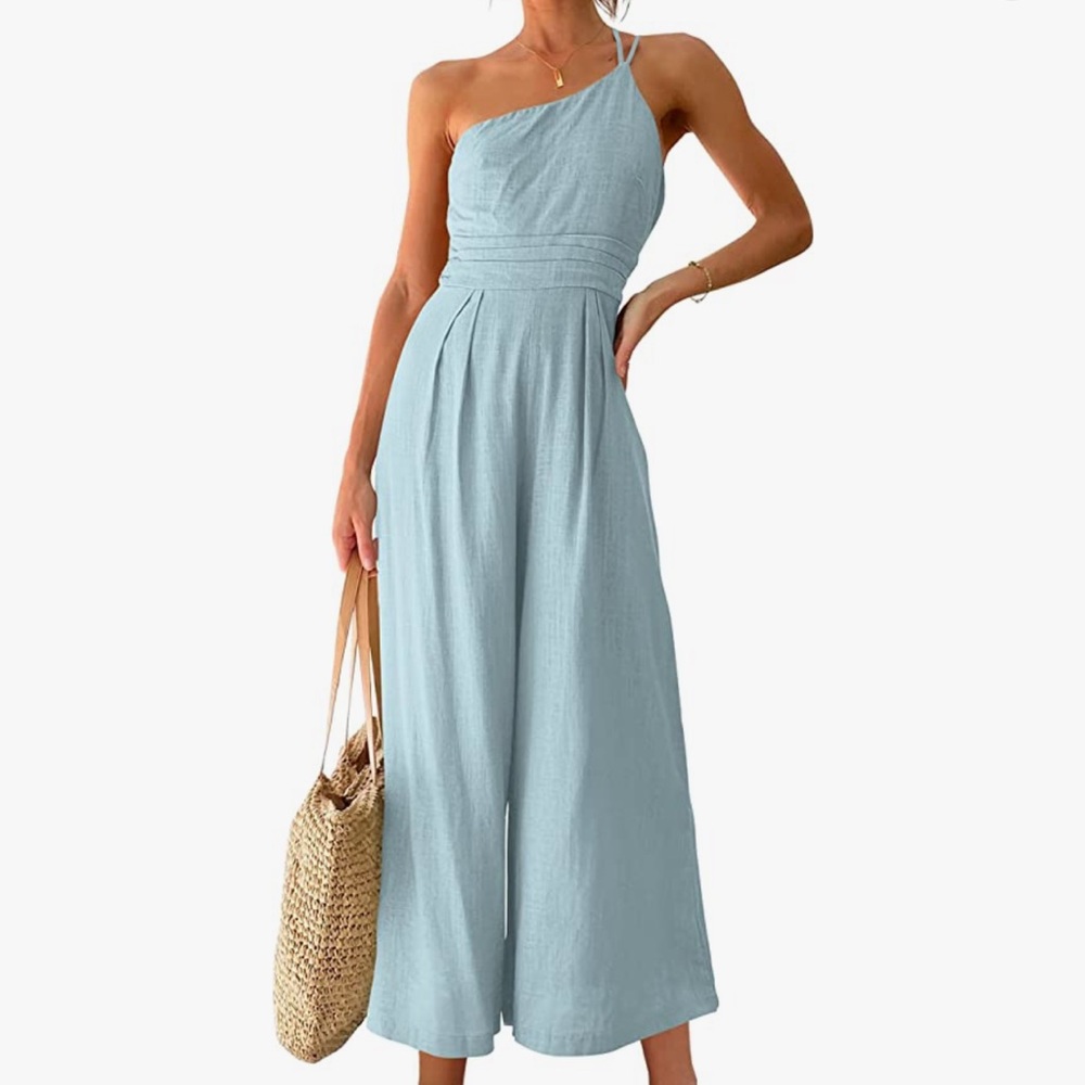 ANRABESS Sky Blue Romper